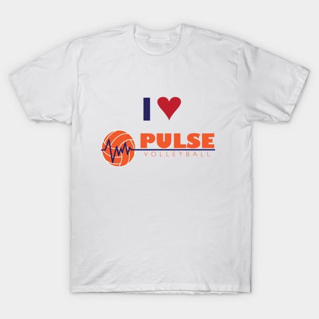 Pulse - I Love Volleyball T-Shirt by napolita9